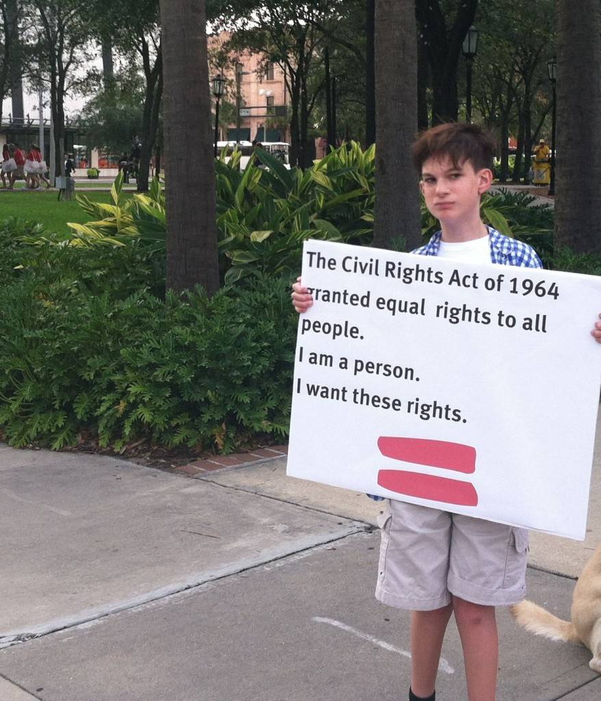 The Civil Right 's Act of 1964 gave equal rights to all people. I am a person. I want these rights.