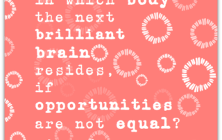 Who knows in which body the next brilliant brain resides, if opportunities are not equal?" Amy Sequenzia. on Ollibean . Ollibean logo . all of a kind.