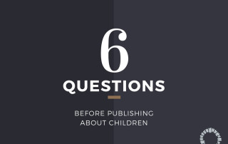 Six Questions Before Publishing About Children . Ollibean Logo Circle made up of equal signs of varying shapes and sizes.