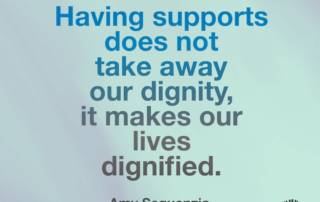 Having supports does not take away our dignity, it makes our lives dignified. Amy Sequenzia on Ollibean