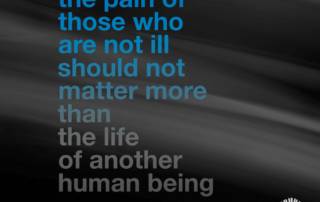 the pain of those who are not ill should not matter more than the life of another human being. Amy Sequenzia on Ollibean